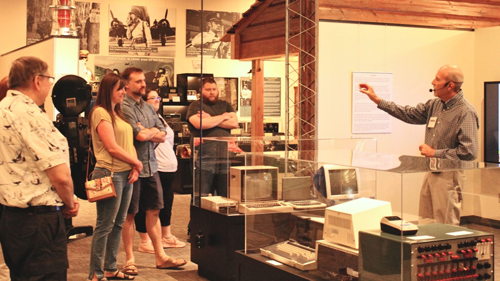 Docent giving tour at the Pavek Museum